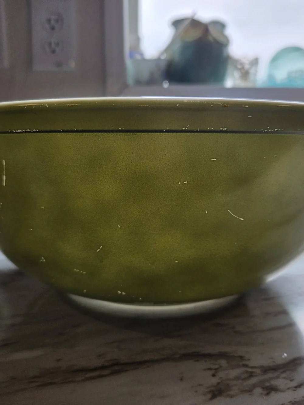 Pyrex Olive Green 404 Mixing Bowl - Good Using Condition